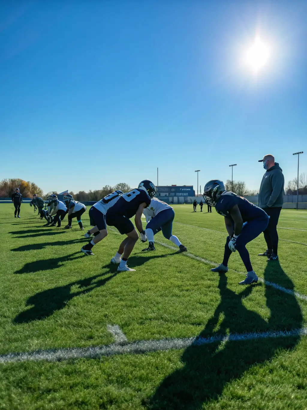 A dynamic image of young players participating in a football training session at Rochefort Football Club, focusing on skill development and teamwork.